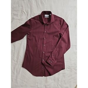 Calvin‎ Klein Men's Steel + Slim-Fit Stretch Wrinkle Free  Shirt M 15.5  34/35